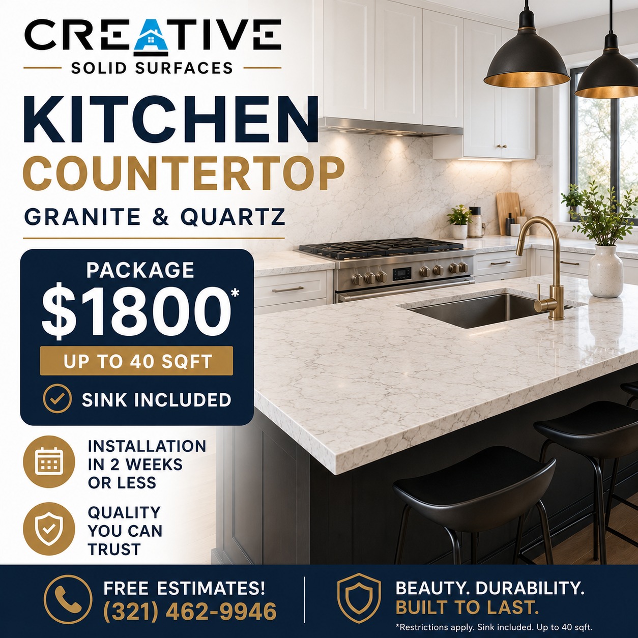 Transform your kitchen with beautiful Countertops